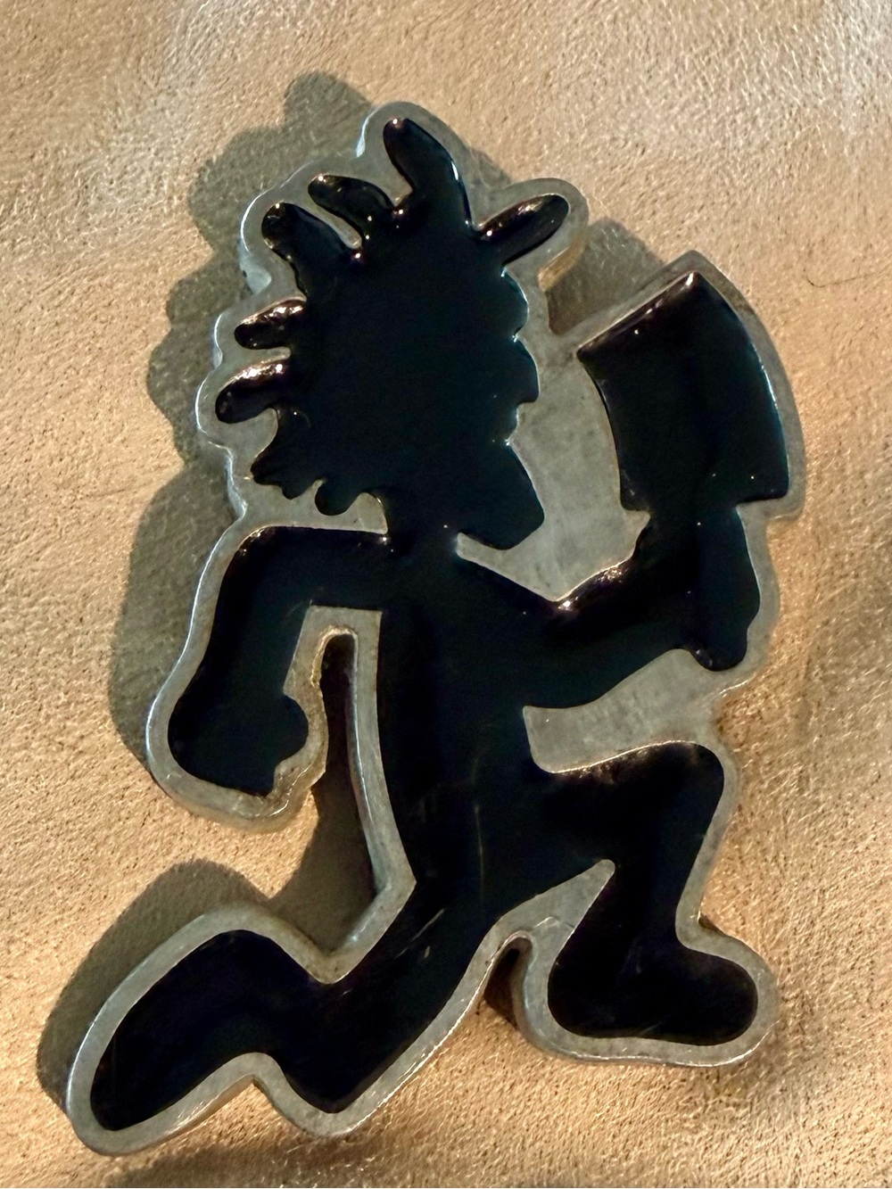 Insane Clown Posee ICP Belt Buckle Hip Hop Running Man with Hatchet Rare!